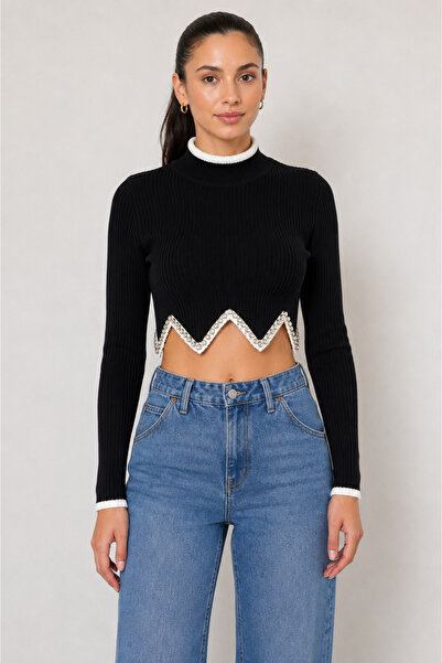 LİVATEX Knitwear crop stone