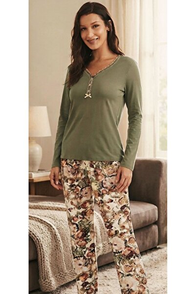 Miss Melina Bamboo Cotton Long Sleeve Women's Pajama Set Seasonal