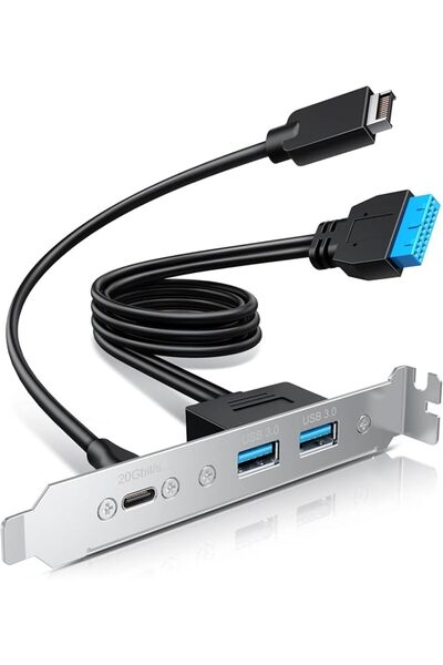 EXCEFORE كابل تمديد USB 3.2 Gen 2x2 بسرعة 20 جيجابت في الثانية مع حامل PCIe، ...