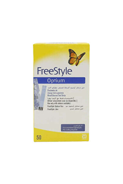 Optium freestill blood glucose test strips, 50 pieces
