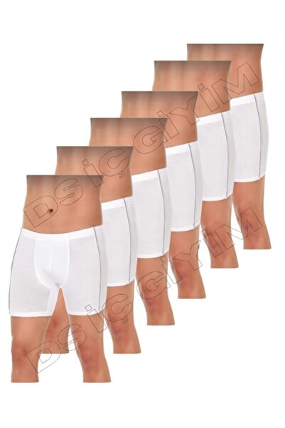 Yıldız Çamaşır 105 Men's Modal Boxer Shorts White 6 Pieces