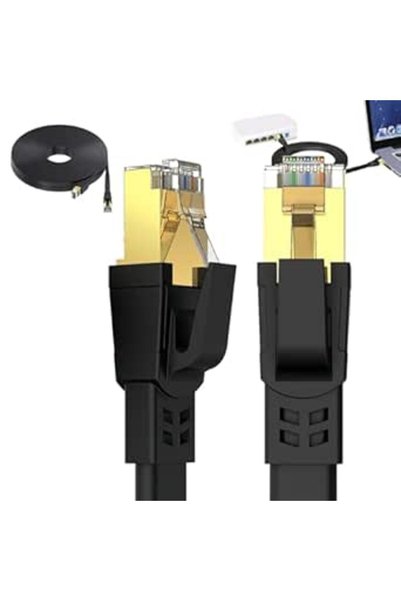 GENERAL 30M-Ethernet Cable CAT8, High Speed Heavy Duty كيبل كات 8 LAN Network...