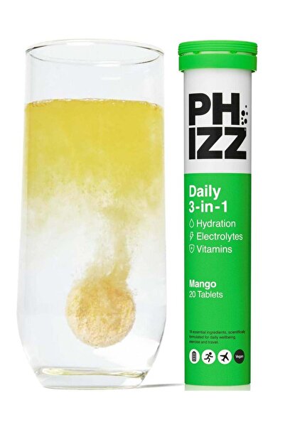 Phizz 3-in-1 Multivitamin & Rehydration Electrolyte Effervescent Tabs Mango