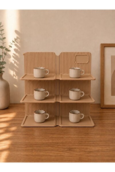 3D Baskı 6 Fincanlık Kahve Fincanı Standı ve Organizer