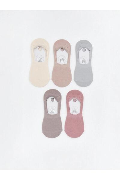 LC Waikiki Non-Slip Heel Women's Ballerina Socks 5-Pack (S6)