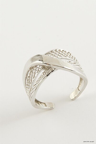 ZERO LAND Spt-Gld Wrapped Metal Ring (230958) Silver Color