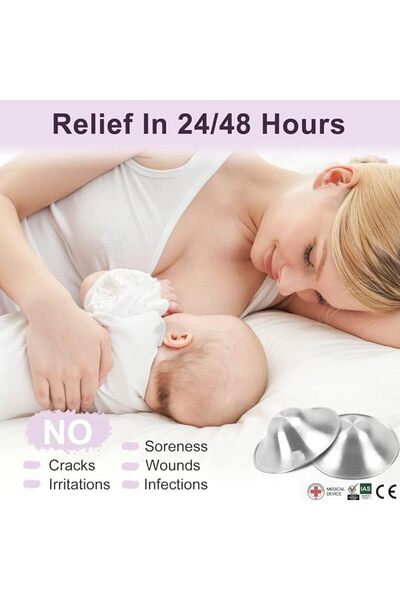 GENERAL Gemray Newborn Baby Feeding Cups Silver Nipple Covers for Breastfeeding Breastfeeding Supplies for Baby