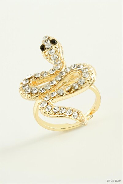 ZERO LAND Spt-Gld Snake Stone (225958) Ring Yellow