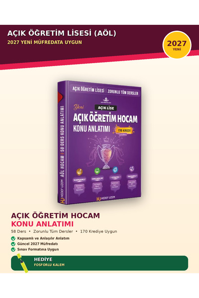 hedef uzem Yeni AÖL Hocam Konu Anlatımı – Kapsamlı ve Güncel! 2027 Müfredata ...