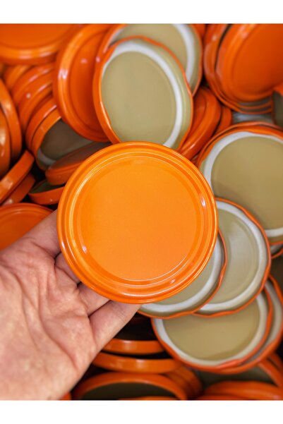 Atölye Merdiven Set of 6 Glass Jar Lids Decorative Colored Lids Standard Size...