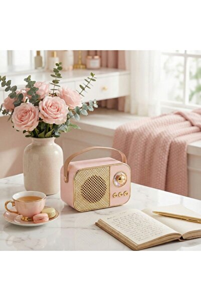 BEHRAM STORE LED Aydınlatmalı Hoparlör Pembe