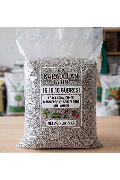 karaoğlan tarım NPK 15.15.15 Kompoze Gübre 5 Kg - Sebze, Meyve Ağaçları ve Çi...
