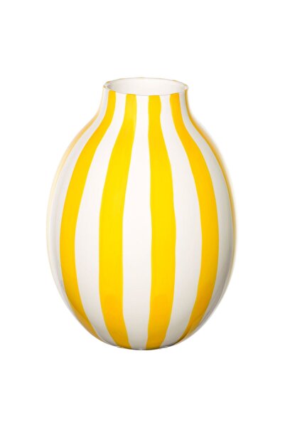 IKEA Modern Beyaz Cam Vazo 25 cm - Dekoratif Ev & Ofis