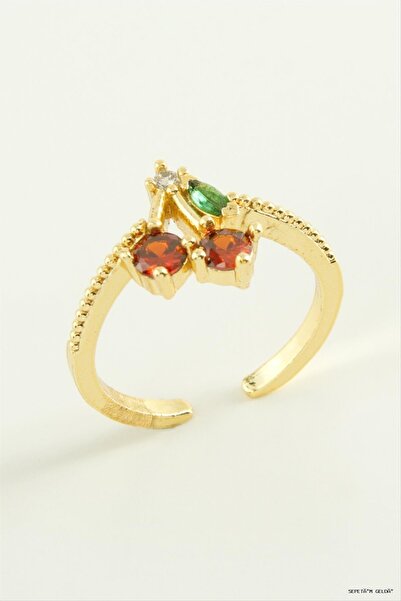 ZERO LAND Spt-Gld Cherry Zircon Stone (234641) Ring Yellow