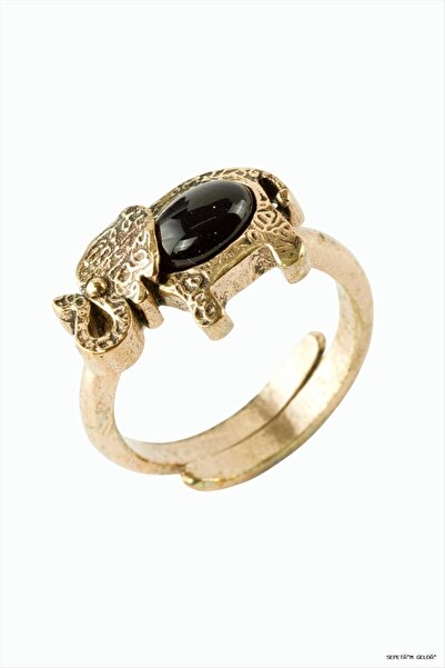 ZERO LAND Spt-Gld Authentic with Natural Stone (233854) Onix Ring
