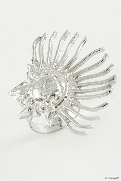 ZERO LAND Spt-Gld Güneş Metal Ring (230017) Silver Color