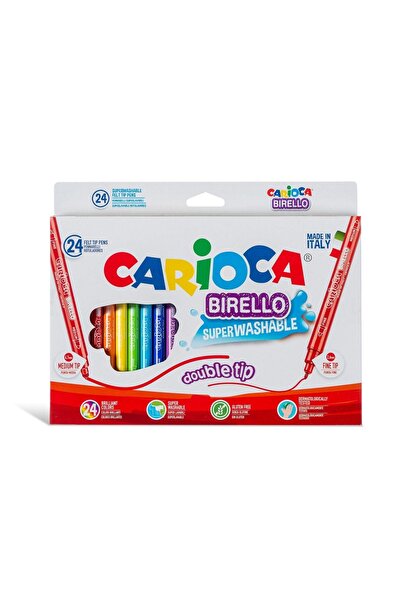 carioca Set carioci cu vârf subțire pentru desen, 24 bucăți – lavabile, vârf ...