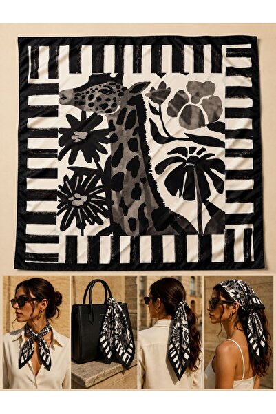 Bandana Patterned Women's Scarf (50X50)