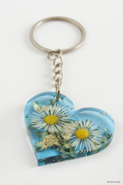 ZERO LAND SPT-GLD Daisy Heart Epoxy (231319) Plavi privezak za ključeve