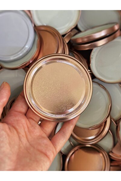 Atölye Merdiven Set of 6 Glass Jar Lids Decorative Colored Lids Standard Size...