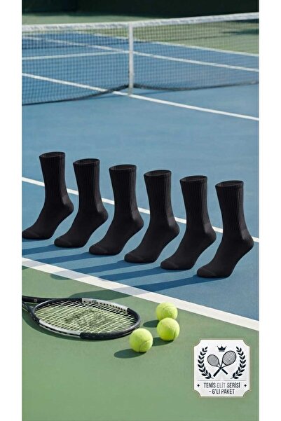 6 Çift Tenis Çorabı Pamuklu Unisex