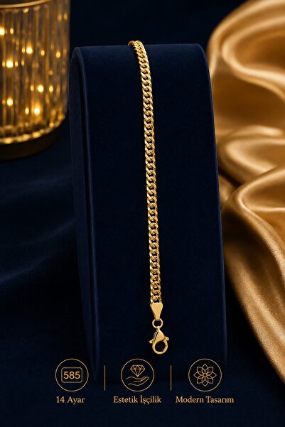 Aks Gold 14 Ayar Gurmet Zincir Bileklik 4,71 Gram 20 cm