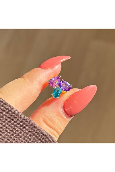 Genel Markalar Özel Seri Renkli Taş Earcuff