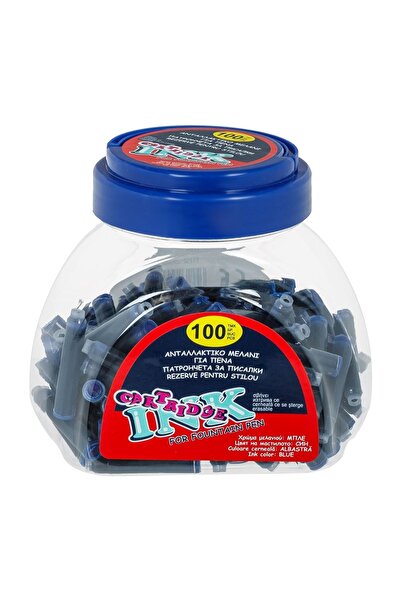OEM Set rezerve cerneală pentru stilou, 100 bucăți, albastru – rescriere, cer...