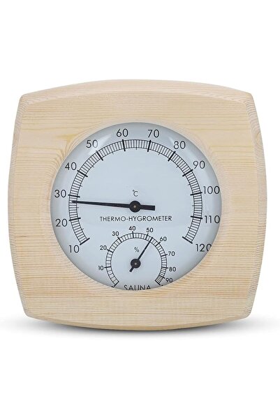 GENERAL Wooden Sauna Thermometer and Hygrometer, 2 in 1 Sauna Temperature Gau...