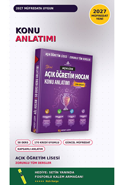 hedef uzem Açık Öğretim Hocam Konu Anlatımı | 58 Ders | 170 Kredi Uyumlu | 20...