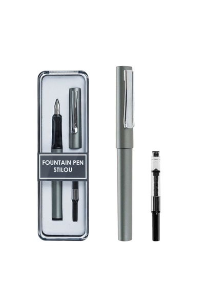 OEM Set rezerve cerneală pentru stilou, gri – stilou, finisaj mat