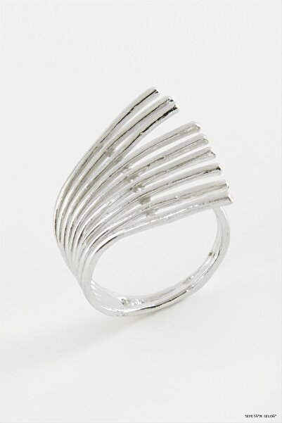 ZERO LAND Spt-Gld Scythe Metal Ring (234727) Silver Color