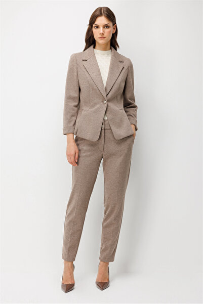 Ekol Narrow Leg Trousers with Thick Elastic Waistband 4203