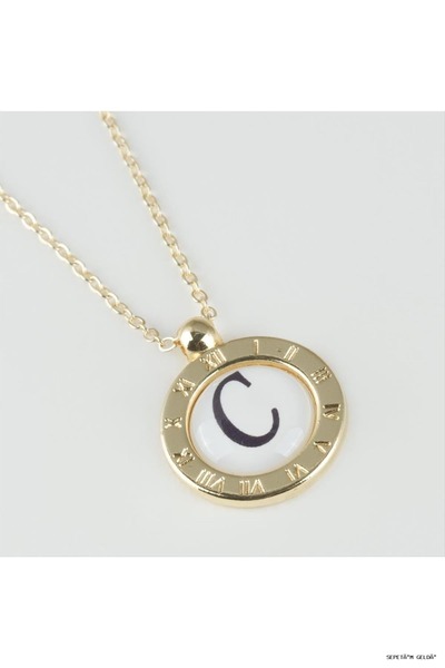 ZERO LAND Spt-Gld Series End Letter Pendant (02145) Necklace C