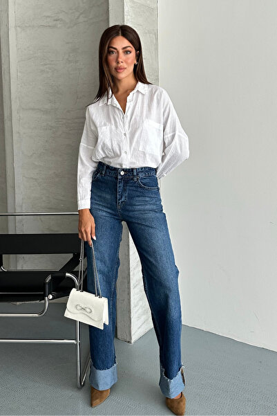 macharel jeans Kadın Yeni Sezon Duble Paça Jean Pantolon