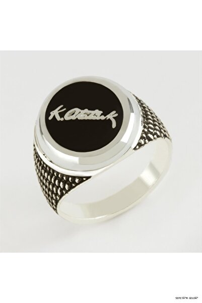 ZERO LAND Spt-Gld Mustafa Kemal Ataturk Signed Metal Men's Ring Silver (01352...