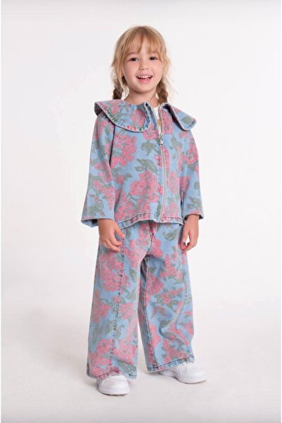 Kids KIZ BUZMAVİSİ OVERSIZE KOT TAKIM