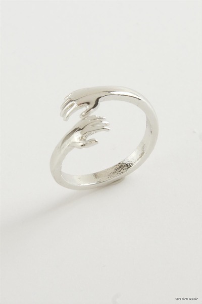 ZERO LAND Spt-Gld Hand Figured Metal Ring (04613) Silver Color