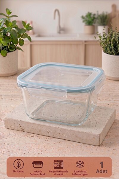 Amentes Glass Storage Container with Locking Lid (160 ml) – Leak-Proof Vacuum...