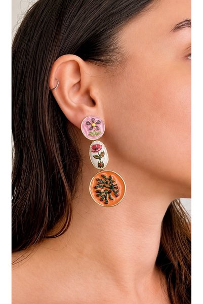 Gizemindünyası Resin Flower Charm Earrings