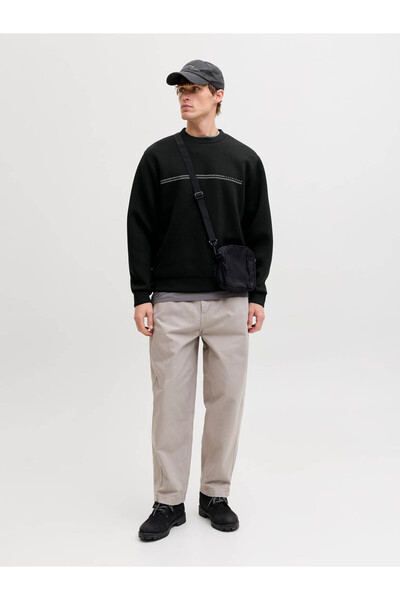 Jack & Jones Jcofusıon Scuba Siyah Erkek Sweatshirt 12289830