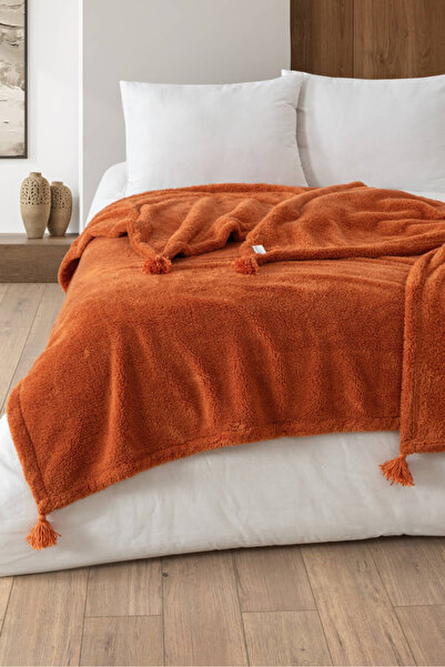QUATTRO HOME Puffy Wellsoft Battaniye - Kiremit-1 Adet Wellsoft Battaniye Mat...