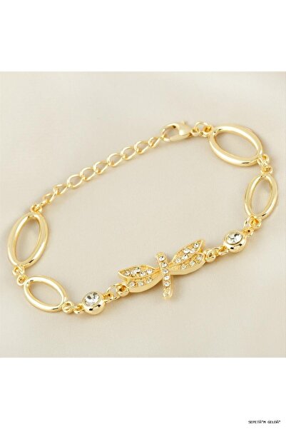 ZERO LAND Spt-Gld Dragonfly Stone Tr (05215) Bracelet Yellow