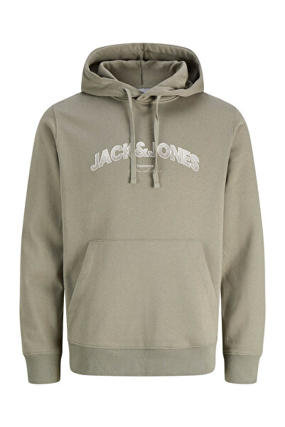 Jack & Jones Мъжки суичър със стандартна кройка с принт на гърдите - Авери