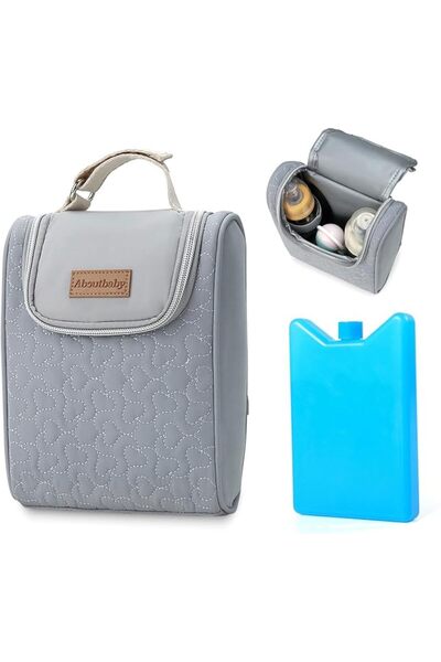 GENERAL Insulated Bag for Breast Milk Cooler with Ice Pack and Strap for On-T...
