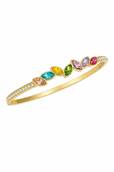 nesdesignn Steel Colorful Marquise Stone Handcuffs