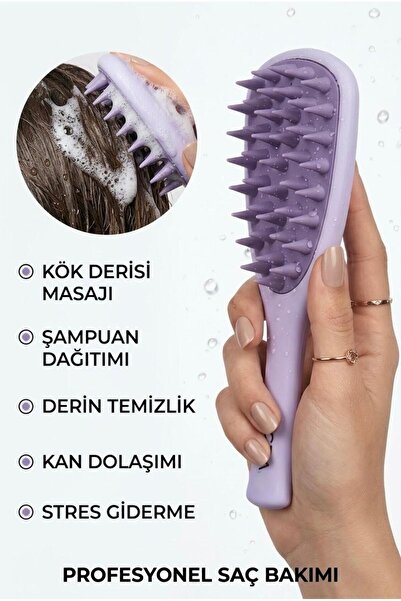 SEVRU Islak Bakım Duş Saç Tarağı, Saç Derisi Duş Masaj Tarağı