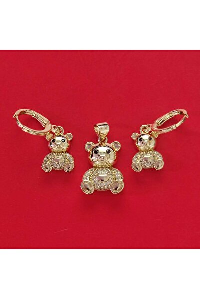 Rostil Efect Set Bijuterii Premium Placat cu Aur 14K - Colier cu Pandantiv Ur...