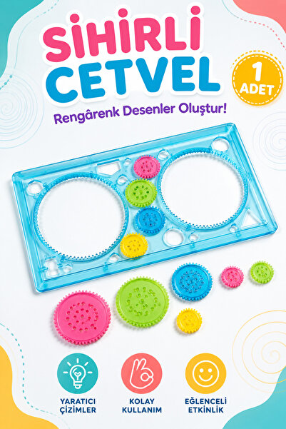Minopi 1 Adet Sihirli Cetvel Desen Çizim Şablonu Çocuklar İçin Eğitici Çizim ...