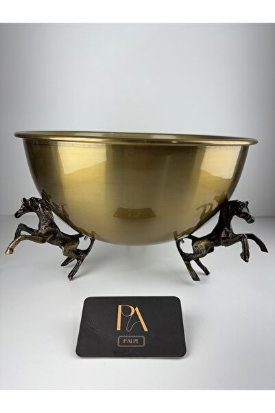 Palpe Gold Metal Dekoratif Vazo Ayaklı Çiçeklik Salon Ofis Sehpa Konsol Masa ...